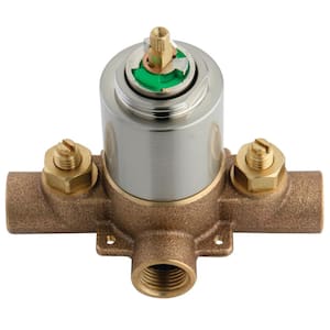 Pressure Balanced Tub and Shower Valve, with Stops in Brushed Nickel