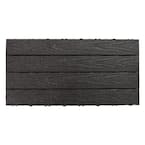 UltraShield Naturale 1 ft. x 2 ft. Quick Deck Outdoor Composite Deck Tile in Hawaiian Charcoal (20 sq. ft. per Box)