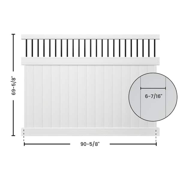 Veranda Pro-Series 6 ft x 8 ft Woodbridge Privacy Vinyl Fence Panel