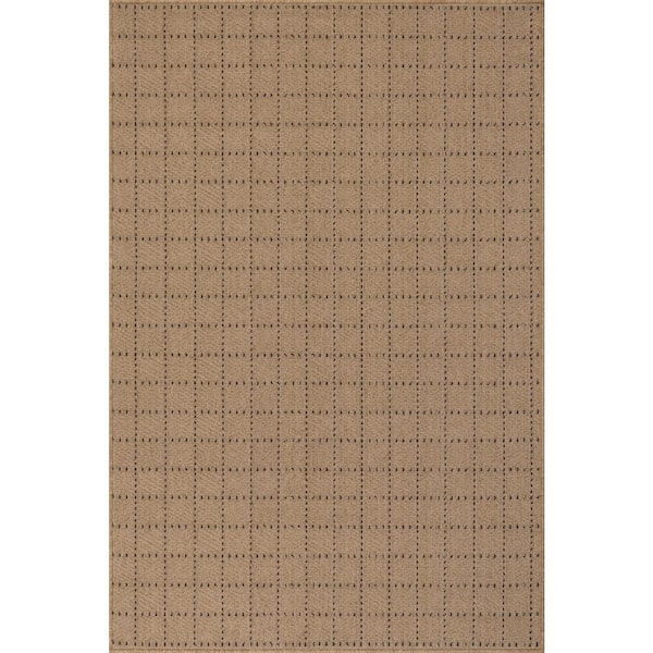 Navy 5 ft. x 8 ft. Callista Modern Geometric Outdoor Area Rug