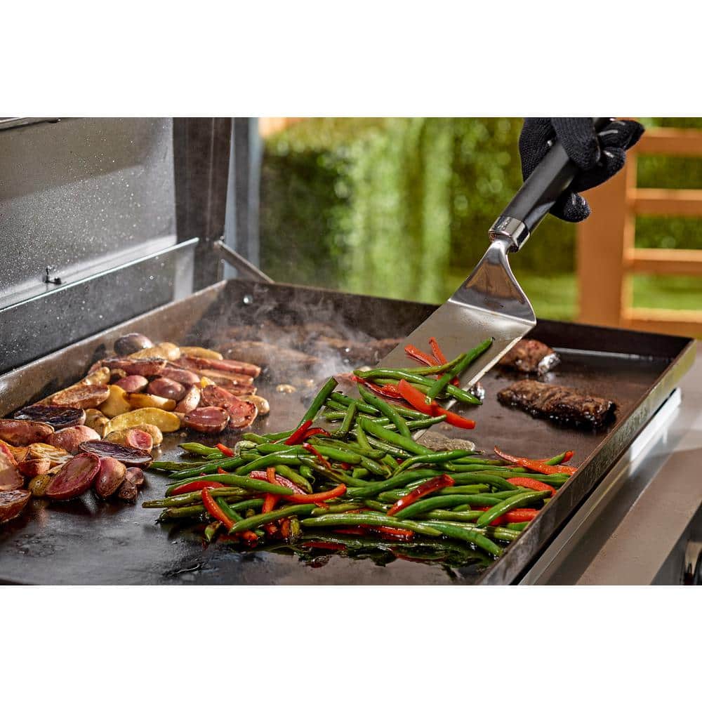Weber 36-Inch Black Propane Gas Griddle with Side Tables