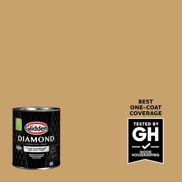 Glidden Diamond 1 qt. PPG1089-5 Bleached Maple Flat Interior Paint with Primer