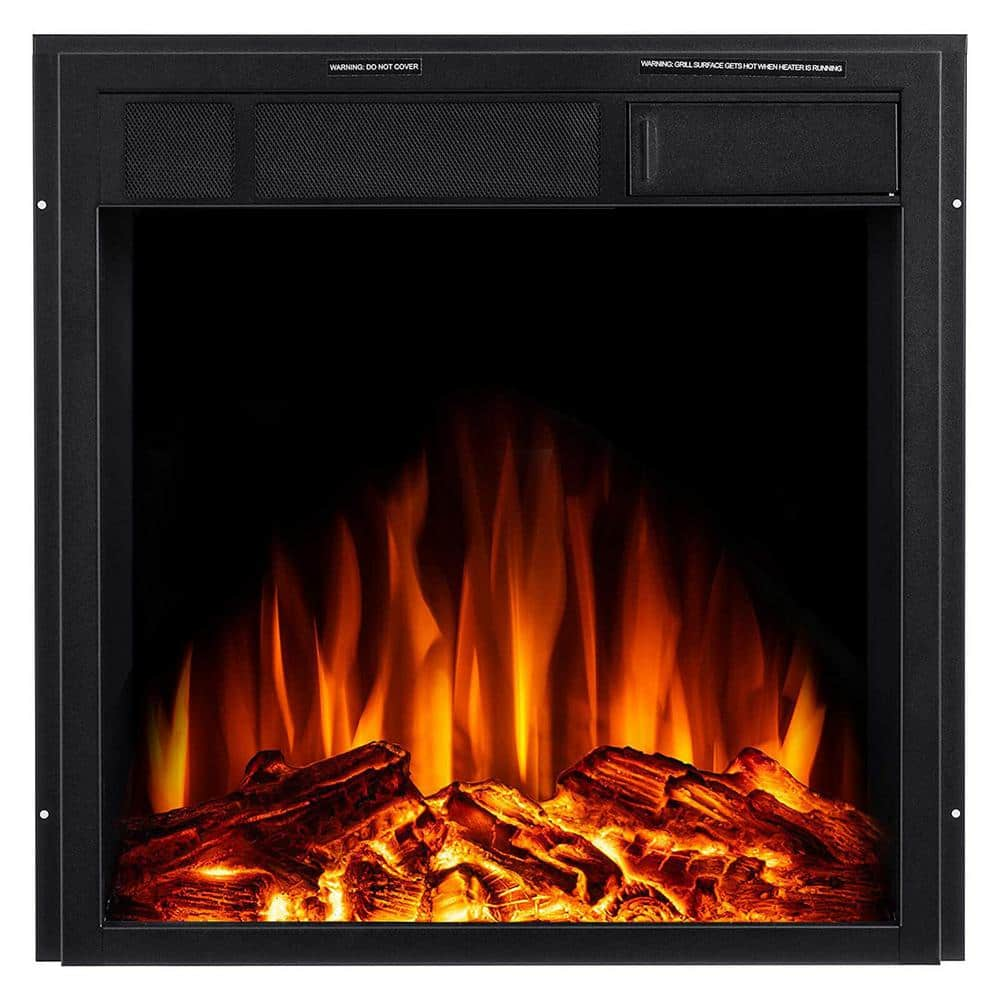 22 In 400 Sq Ft Electric Fireplace Insert In Black With Remote Control Mysl111 The Home Depot 7783