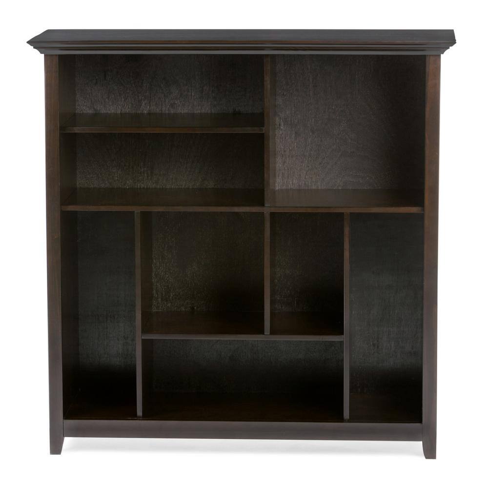Hickory Brown Multi-Cube Solid Wood Bookcase