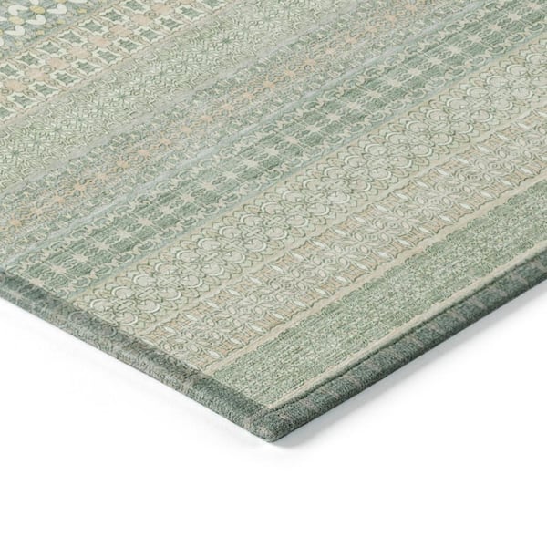 Chantille ACN527 Aloe 1 ft. 8 in. x 2 ft. 6 in. Machine Washable Indoor/Outdoor Geometric Area Rug