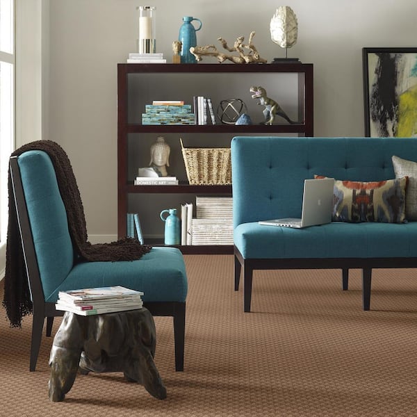 Exquisite - Peach Crush - Orange 39.3 oz. Nylon Pattern Installed Carpet