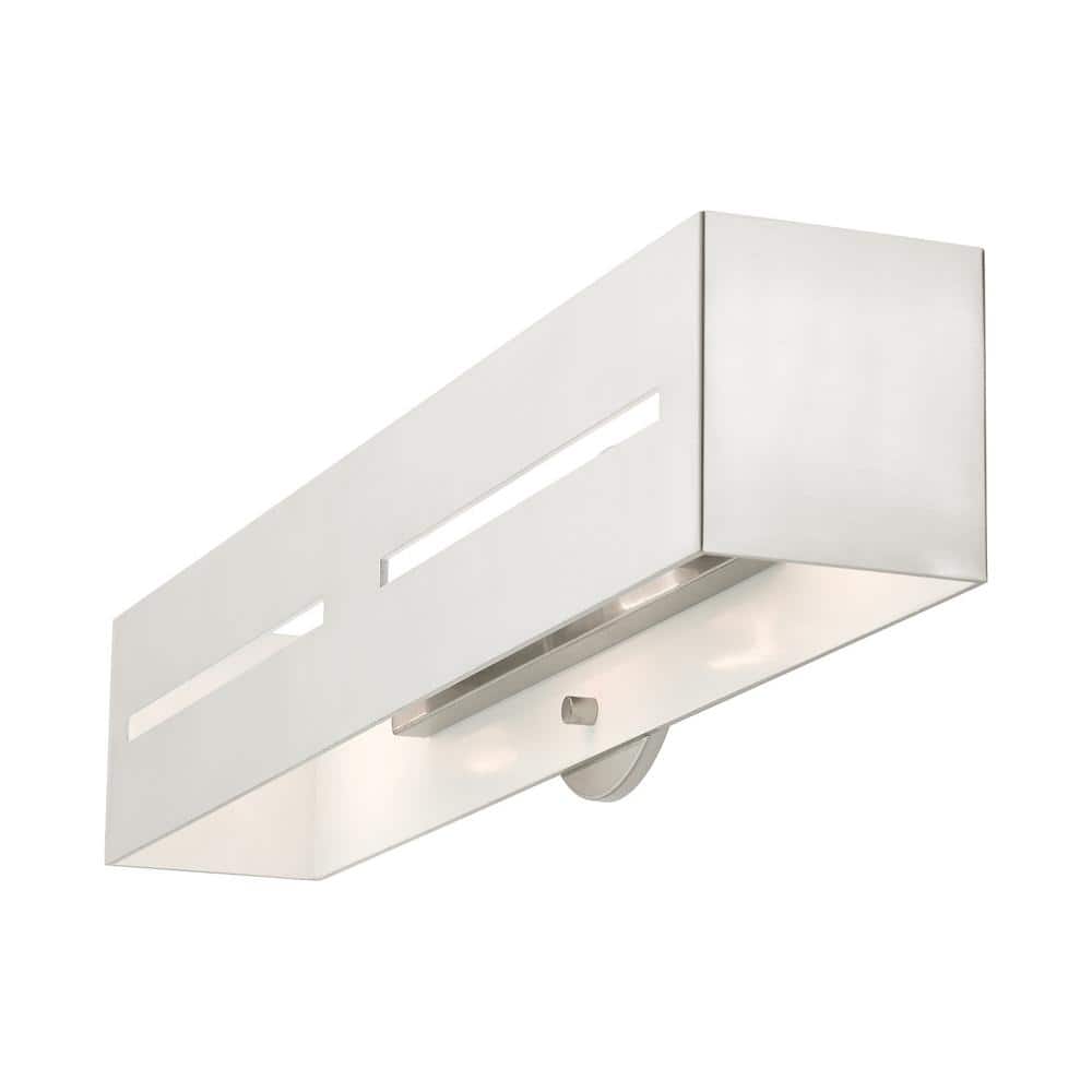 Soma Brushed Nickel Dimmable 3-Light Outdoor Vanity Sconce