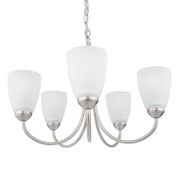 Progress Lighting Heart 5-Light Brushed Nickel Transitional Chandelier