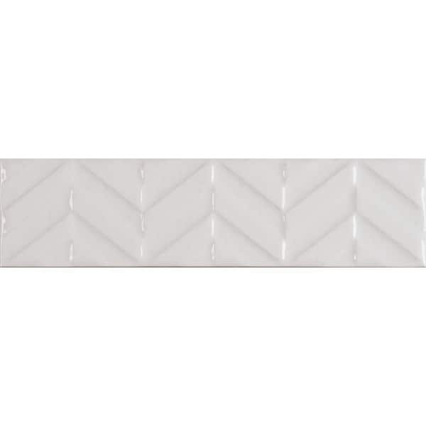 MSI Ziggy White 3 in. x 12 in. Matte Ceramic Wall Tile (0.25 sq. ft./Each)
