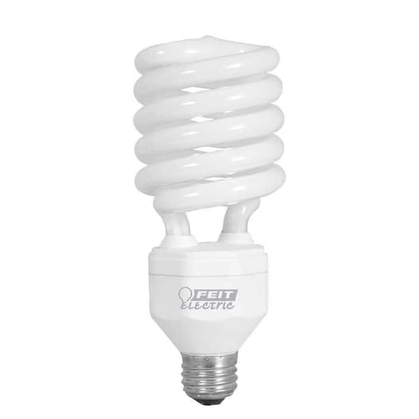 Feit Electric 150-Watt Equivalent T4 Spiral Non-Dimmable E26 Base Compact Fluorescent CFL Light Bulb, Daylight 6500K