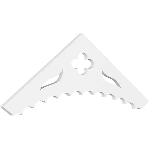 Ekena Millwork Wellington 1 in. D x 12 in. W x 72 in. L Signature Urethane Gable Pediment