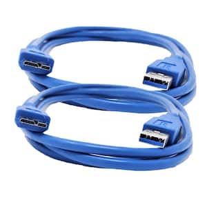 6 ft. USB 3.0 A-Male to Micro B-Male Cable 2-Pack