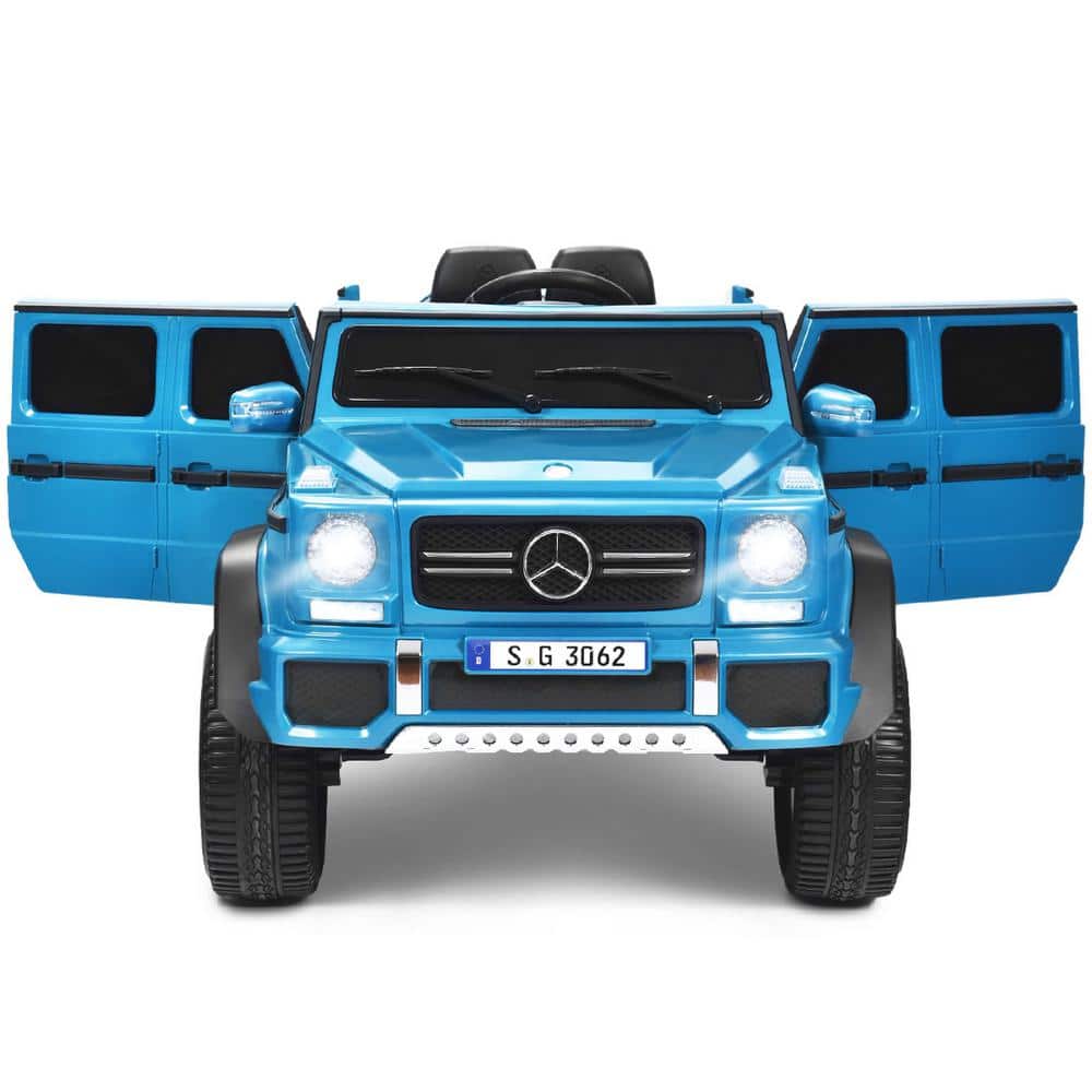  HONEY JOY Ride On Push Car, Licensed Mercedes Benz Push Cars  for Toddlers w/Horn, Music, Lights, Under Seat Storage, Foot-to-Floor Ride  On Fire Truck Toy for Kids Boys Girls 1-3, Blue 