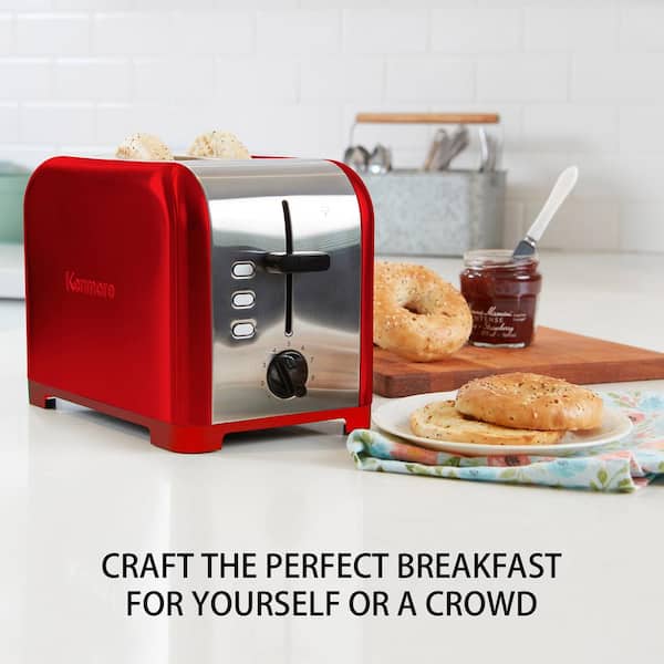 WHALL Toaster Stainless Steel, 6 Bread Shade Settings, Bagel/Defrost/Cancel  Function, 1.5in Wide Slot, High Lift Lever, Removable Crumb Tray, for