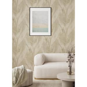 Blake Light Grey Leaf Paper Textured Non-Pasted Wallpaper Roll