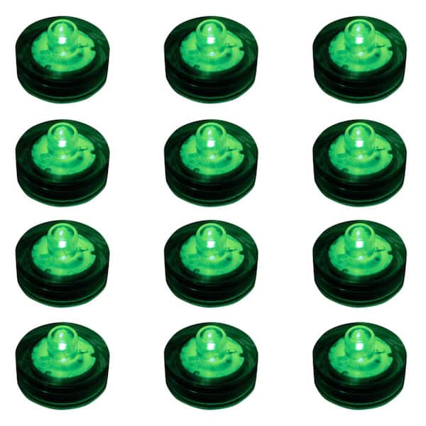 LUMABASE Green Submersible LED Lights (Box of 12)