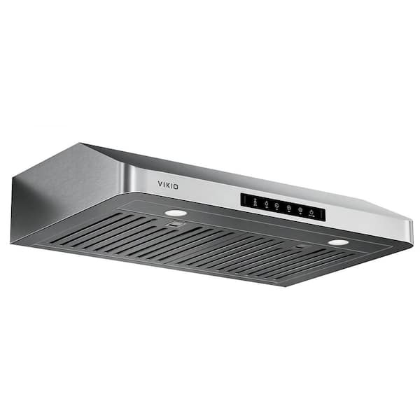 30 in. 600 CFM Ducted Under Cabinet Range Hood in Stainless Steel with 3-Way Venting and Removable LED