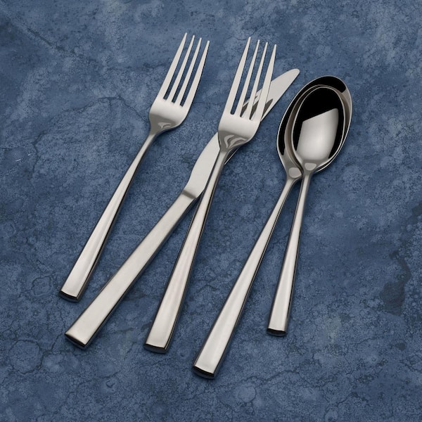 20-Piece Brocade Hammered 18/0 Stainless Steel Flatware Set (Service for 4) 20-Piece Brocade Hammered 18/0 Stainless Steel Flatware Set (Service for 4)