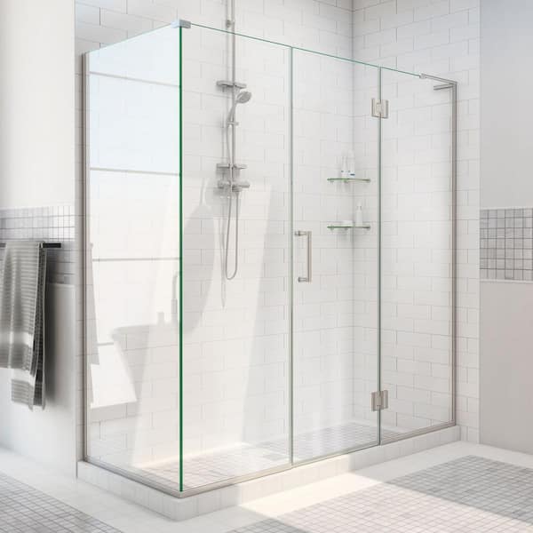 DreamLine Unidoor-X 70 in. W x 30-3/8 in. D x 72 in. H Frameless Hinged ...