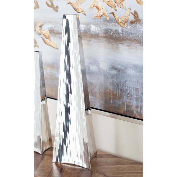 Reviews For Litton Lane 22 In Stainless Steel Arrowhead Decorative Vase In Silver 90899 The Home Depot