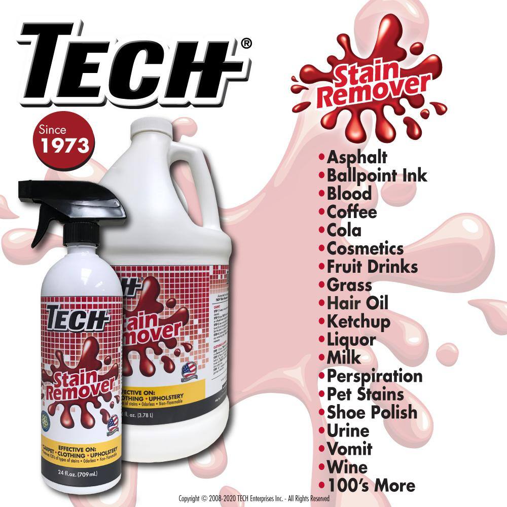 Tech 8 oz Odorless Liquid All-Purpose Stain Remover