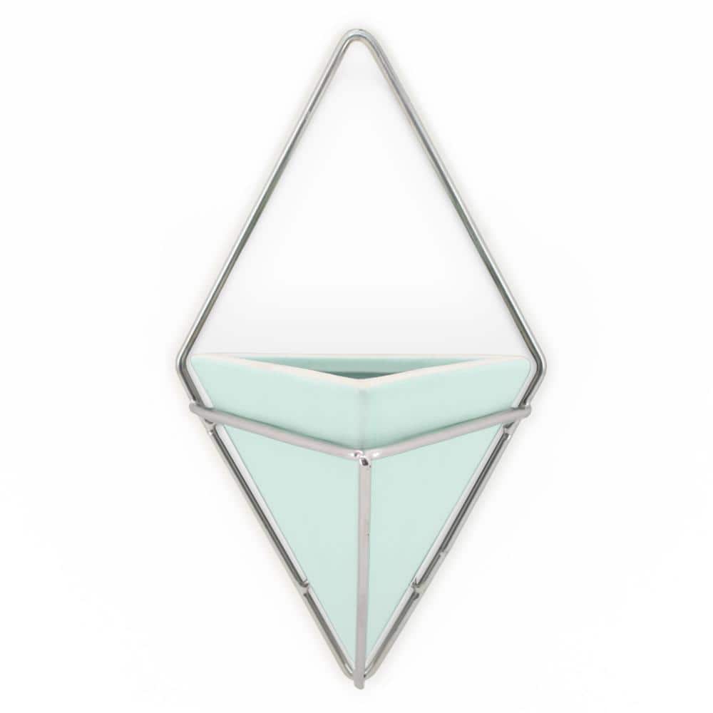 Diamond 4 in. x 8 in. Mint Matte Ceramic Wall Planter