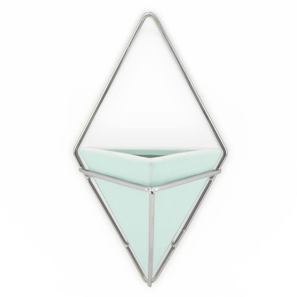 Diamond 6 in. x 10 in. Mint Matte Ceramic Wall Planter