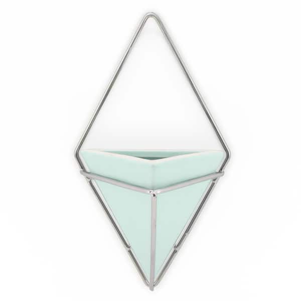 Arcadia Garden Products Diamond 6 in. x 10 in. Mint Matte Ceramic Wall Planter