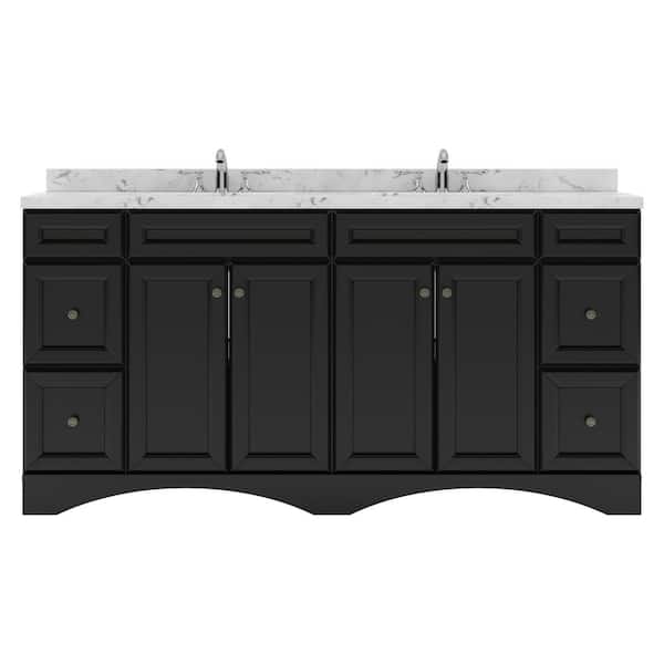 Virtu USA Talisa 72 in. W x 22 in. D x 37 in. H Double Sink Bath Vanity in Espresso with Quartz Top