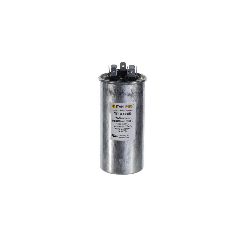 EverGrow 35+5 UF 440 VAC Dual Run Capacitor – Replacement For Genteq GE C4355R 97F9848 – HVAC