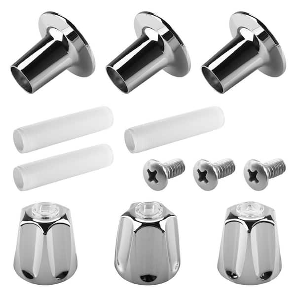3-Piece Bathtub and Shower Handle Knobs Replacement Kit for Price Pfister and Gerber Faucets, Model 81428
