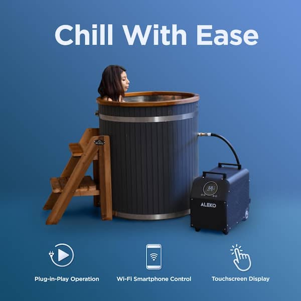 ALEKO Lumina Series 1-Person 0-Jet Vertical Cold Plunge and 1 HP