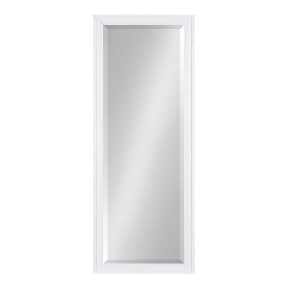 Large Rectangle White Beveled Glass Full-Length Classic Mirror (51.5 in. H 