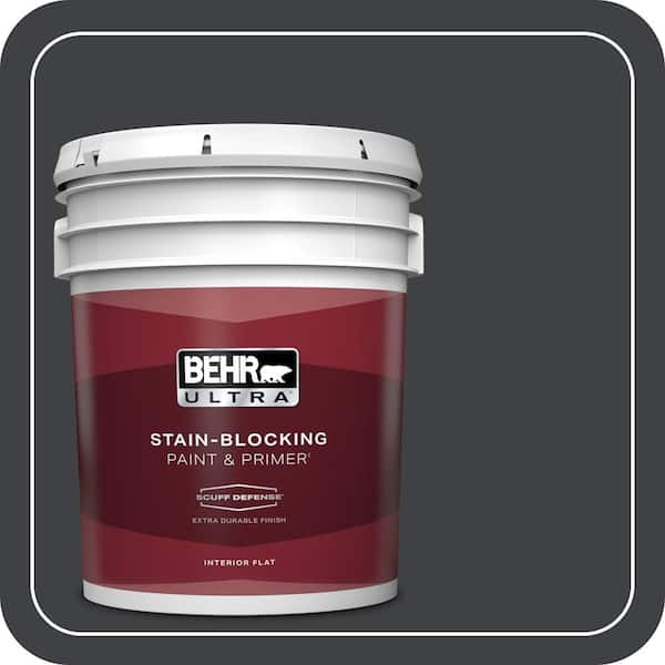 BEHR ULTRA 5 gal. #750F-7 Deep Space Extra Durable Flat Interior Paint & Primer