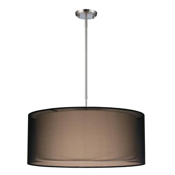 Filament Design Lawrence 3-Light Brushed Nickel Incandescent Ceiling Pendant