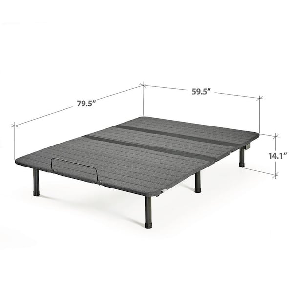 Zinus Black Queen Adjustable Bed Base, Mechanical Bed Frame