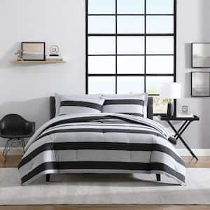 Cannon Solid Percale 3-Piece Grey Cotton Full/Queen Duvet Cover Set  DCS4488GYQ-1800 - The Home Depot