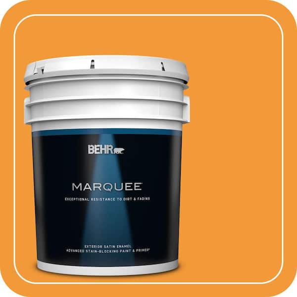 BEHR MARQUEE 5 gal. #280B-6 Amber Glow Satin Enamel Exterior Paint & Primer