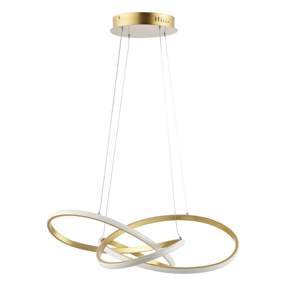 Gold Abstract LED Aluminum Pendant Light