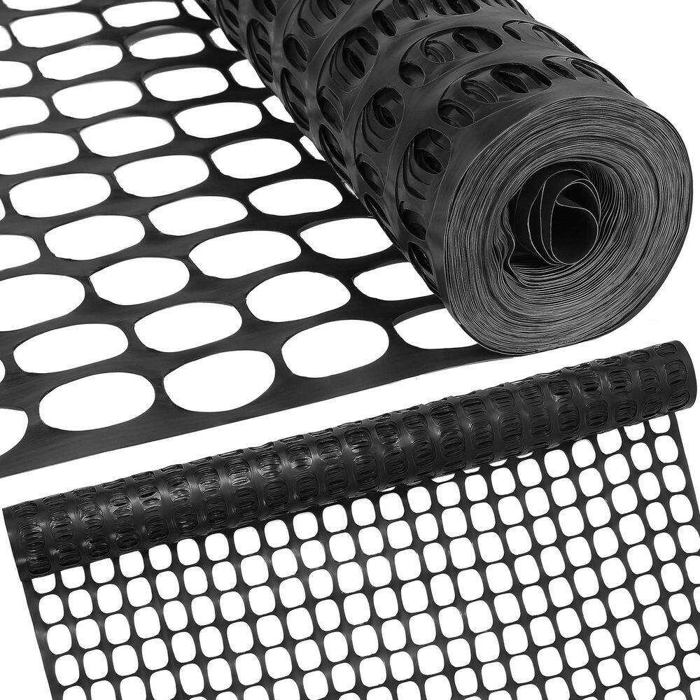 4 ft. x 100 ft. Black Plastic Netting Fence, Temporary Fence and Constructi