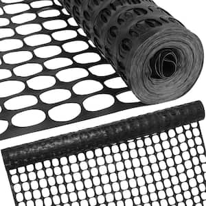 4 ft. x 100 ft. Black Plastic Netting Fence, Temporary Fence and Construction Fence for Both Construction and Home Use