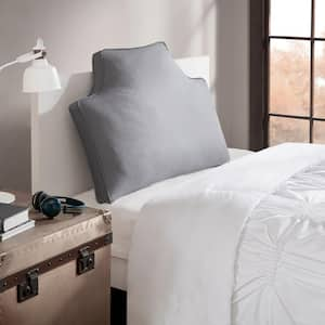 Oversized Headboard Grey 26 in. L x 34 in. W x 2 in. D 100% Cotton Canvas Pillow