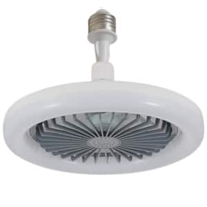 10 in. Smart Indoor White Screw-in Ceiling Fan in Light Socket with Multi-Directional Light with Remote Included