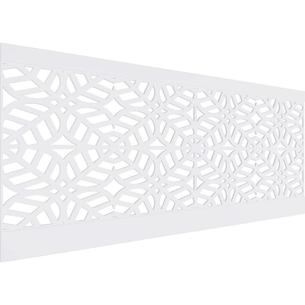Ekena Millwork 40 in. H x 94-1/2 in. W 26.24 sq. ft. Garland PVC Wainscot Paneling Kit