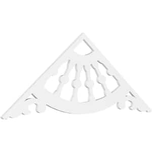1 in. x 72 in. x 27 in. (9/12) Pitch Wagon Wheel Gable Pediment Architectural Grade PVC Moulding