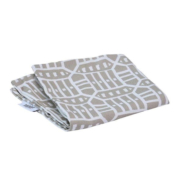 Astella Pacifica 24 in. x 24 in. Roland Hemp Square Outdoor Throw Pillow Cover
