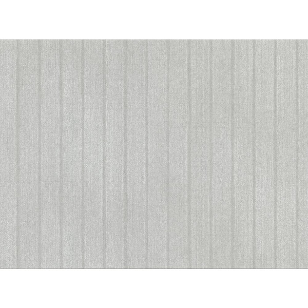 Brewster Ramona Silver Stripe Texture Wallpaper Sample