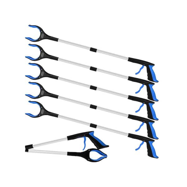 Commercial 32 in. Trash Grabber Reacher Tool Heavy Duty Lightweight with Ergonomic Non-Slip Handle (6-Pack)