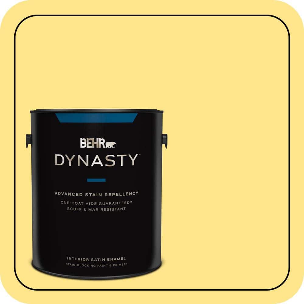 1 gal. #370A-3 Bicycle Yellow Satin Enamel Interior Stain-Blocking Paint & Primer price history on PriceWatchPro
