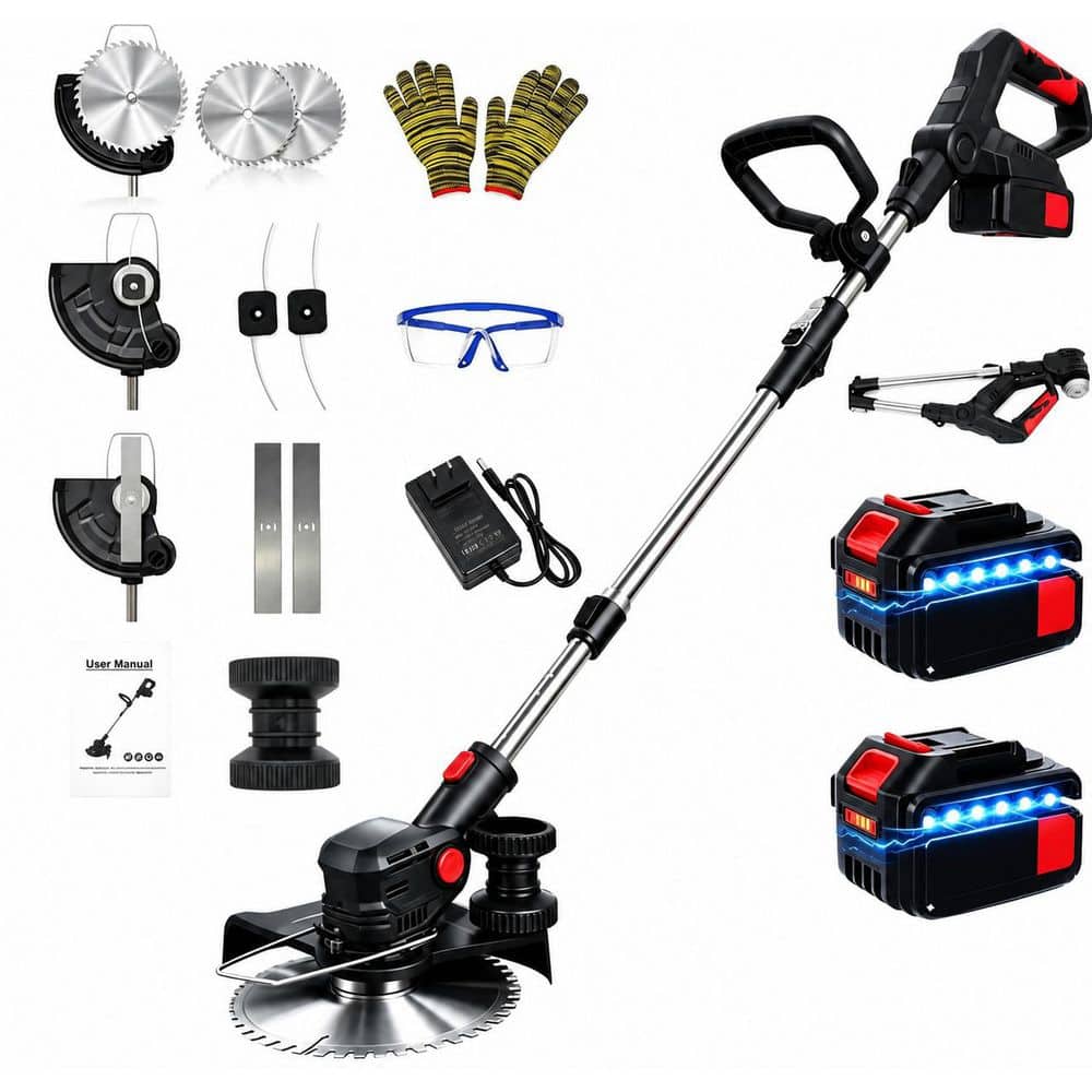 37.8-54.3 in. Edger 3-in-1 Cordless Trimmer with Adjustable Shaft, 8 in. Cutting Width, 3 Blade Types, Side Wheel price history on PriceWatchPro